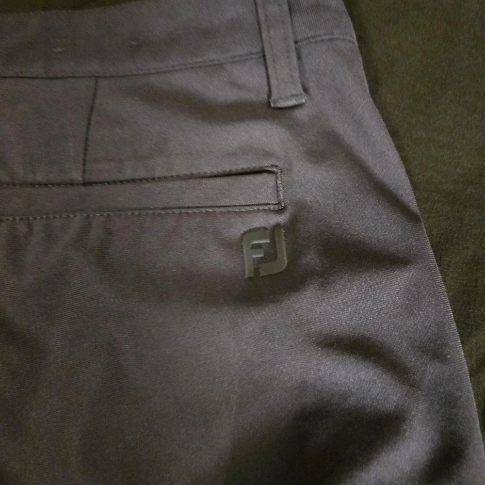 FootJoy Shorts Mens 38 Blue‎ Chino Golf Flat Front Performance Polyester Summer